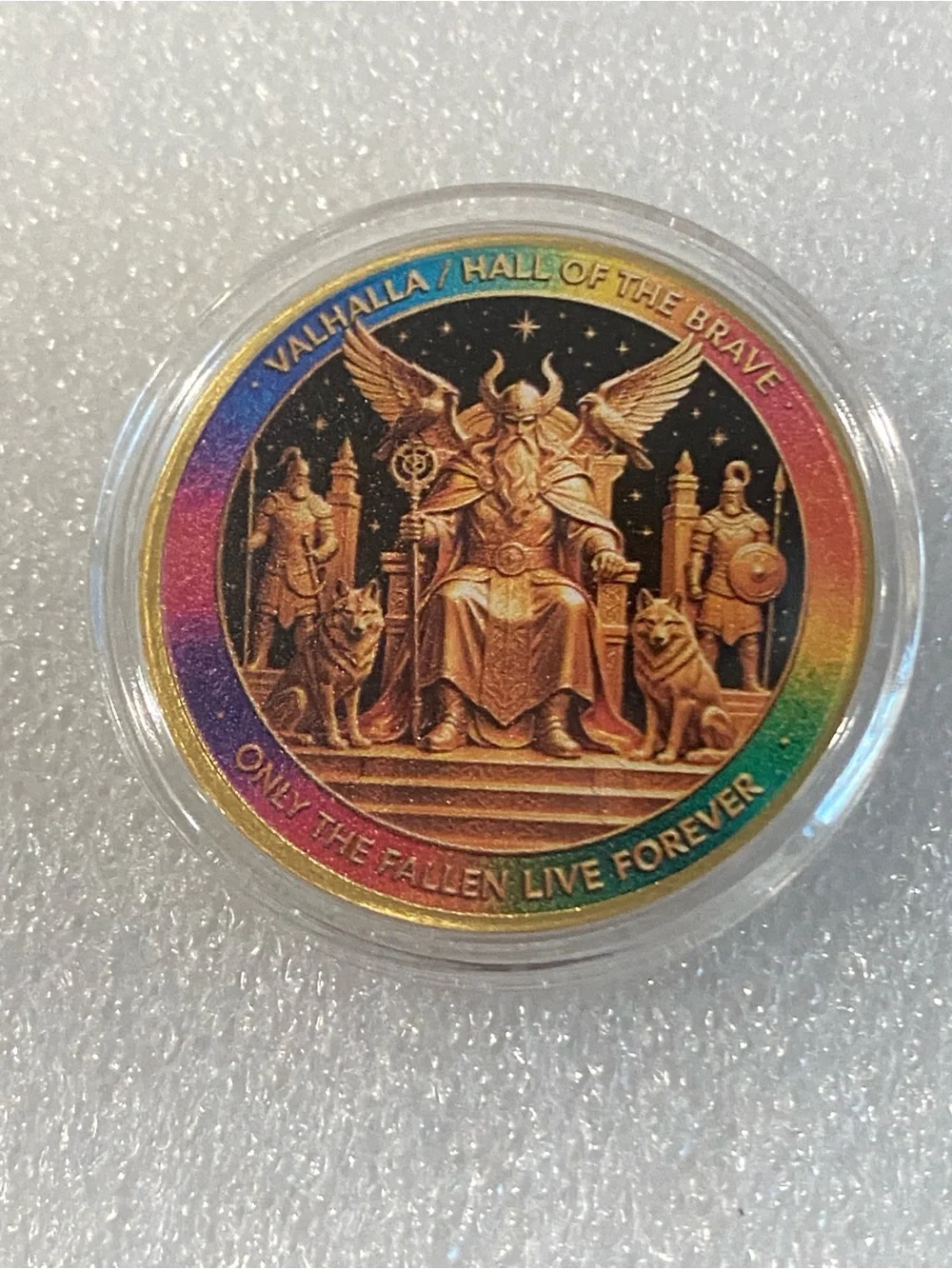 Valhalla Hall of the Brave Rainbow Finish Collectible Coin